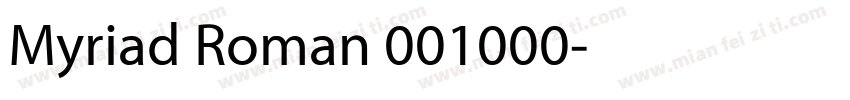 Myriad Roman 001000字体转换